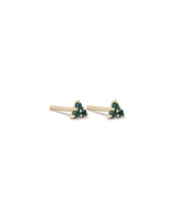 London Blue Topaz Trio Stud Earrings in 10kt Yellow Gold