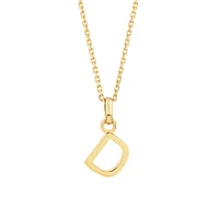 O Initial Pendant in 10kt Yellow Gold