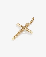 Crucifix Cross Pendant in 10kt Yellow Gold