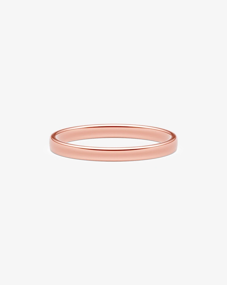 2mm Lite Half Round Wedding Band in 10kt Yellow Gold