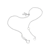 19cm (7.5") N Initial Bracelet in Sterling Silver