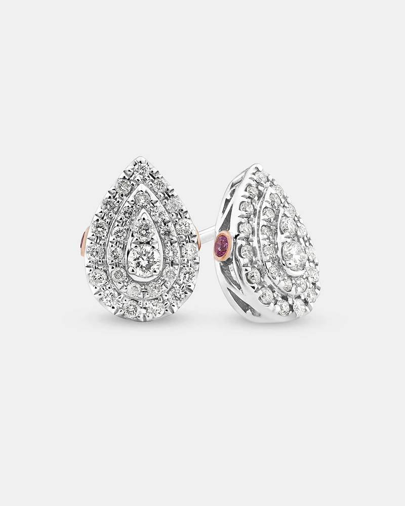 Sir Michael Hill Designer Fashion Earrings with 0.33 Carat TW of Diamonds in 10kt White Gold