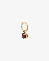 Round Red Garnet Birthstone Pendant in 10kt Yellow Gold