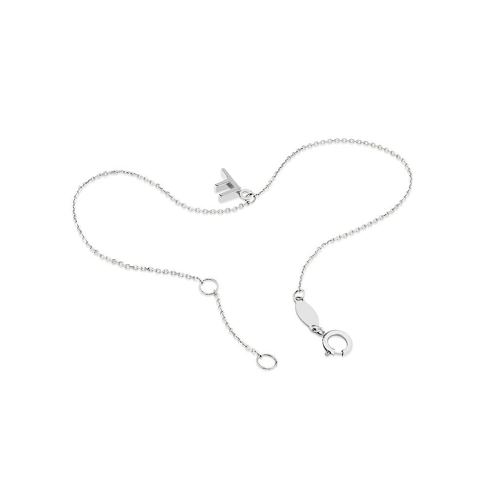 Bracelet à initiale « D » en argent