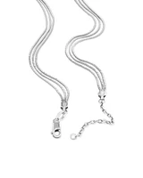 45cm (18") 1.2mm Width Multi Snake Chain in Sterling Silver