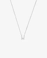 A' Initial necklace with 0.10 Carat TW of Diamonds in 10kt White Gold