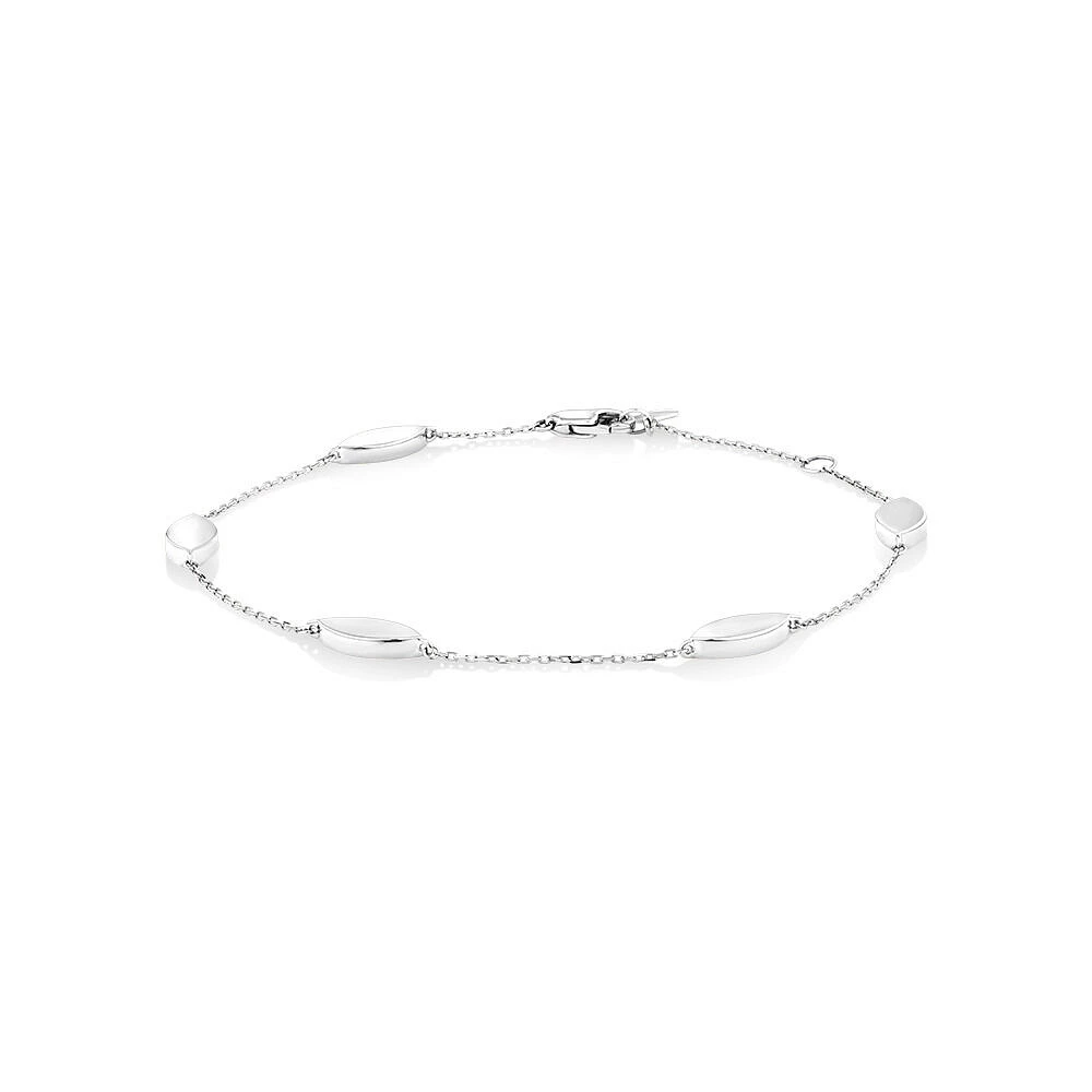 Marquise Station Bracelet in Sterling Silver