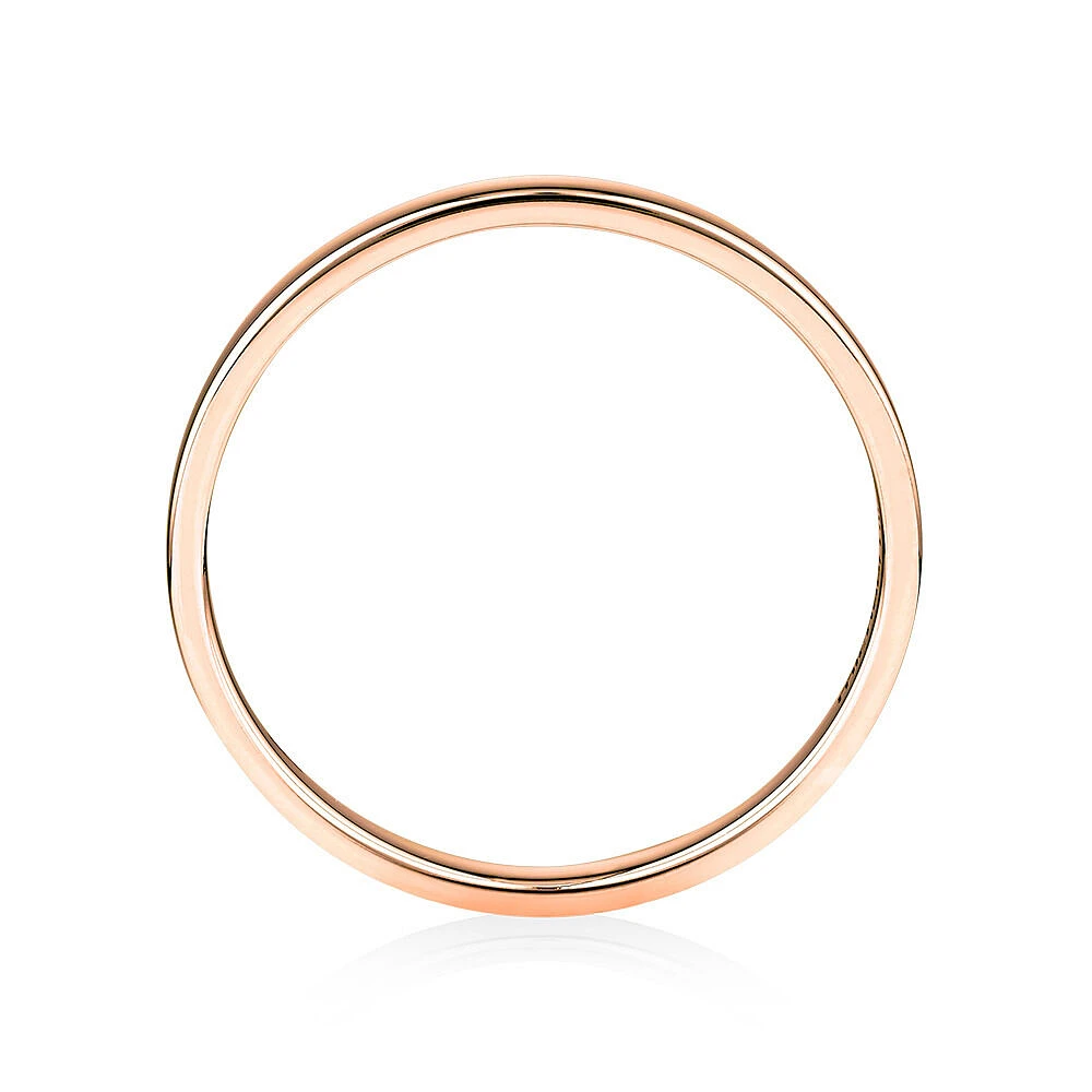 2mm Lite Half Round Wedding Band in 10kt Gold