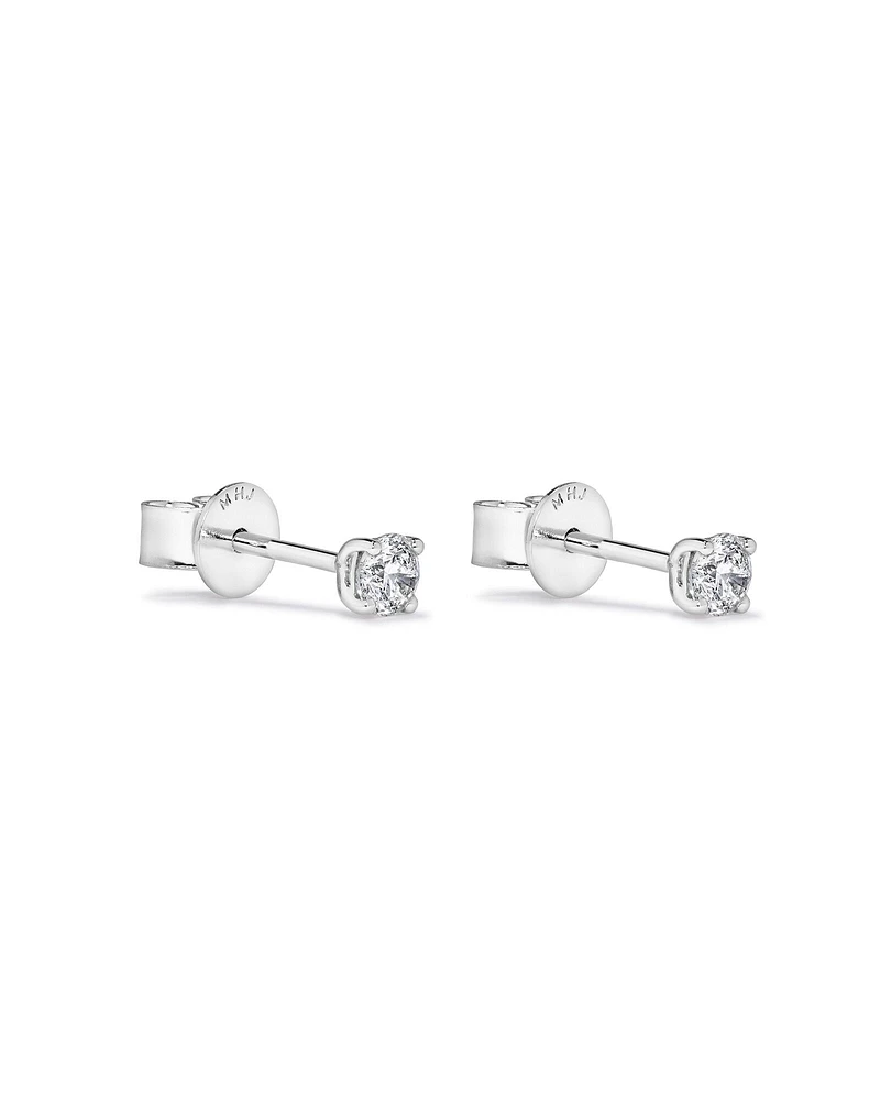 0.25 Carat TW Diamond Solitaire Stud Earrings in 18kt Gold