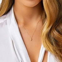 "H" Initial Pendant with Chain in 10kt Yellow Gold