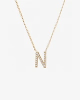 "K" Initial Necklace with 0.10 Carat TW of Diamonds in 10kt Yellow Gold
