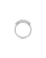 Evermore 5 Stone Wedding Band with 1 Carat TW of Diamonds in 14kt White Gold