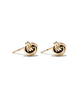 Knot Stud Earrings in 10kt Yellow Gold