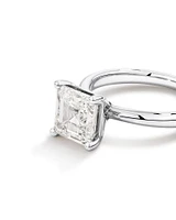 3.00 Carat TW Asscher Cut Laboratory-Grown Diamond Solitaire Engagement Ring in Platinum