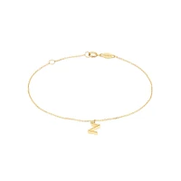 19cm (7.5") C Initial Bracelet in 10kt Yellow Gold