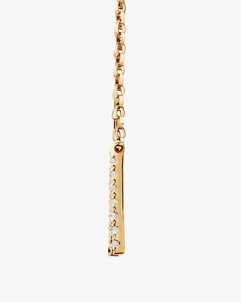 "K" Initial Necklace with 0.10 Carat TW of Diamonds in 10kt Yellow Gold