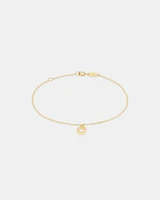 19cm (7.5") C Initial Bracelet in 10kt Yellow Gold