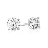 1.00 Carat TW Diamond Solitaire Stud Earrings in 18kt White Gold