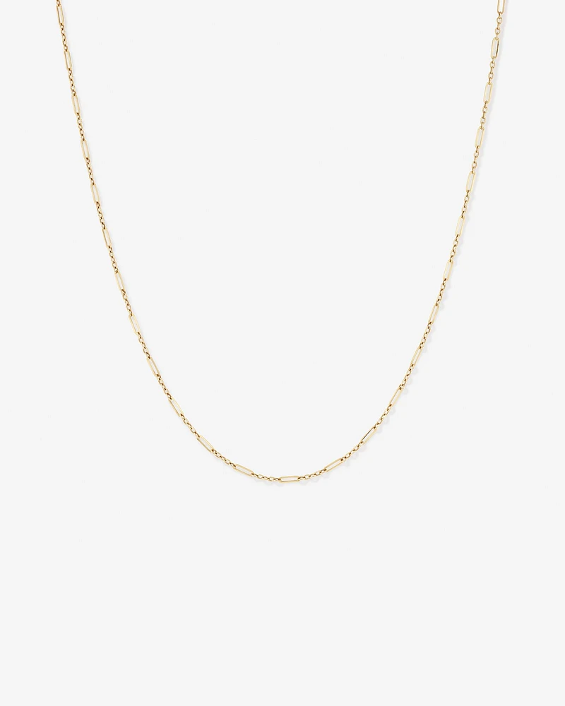 1.6mm Wide Paperclip 3 and 1 Chain in 10kt Yellow Gold