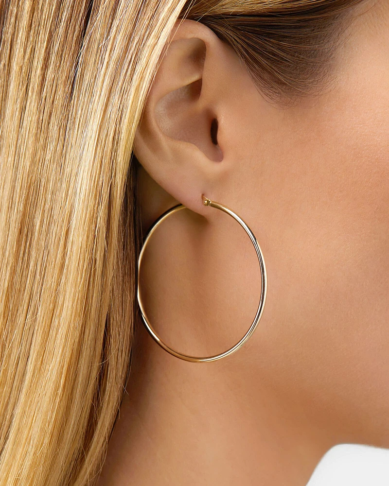 45mm Hoop Earrings in 10kt Yellow Gold