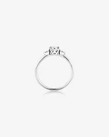 Evermore Three Stone Engagement Ring with 0.33 Carat TW of Diamonds in White Gold