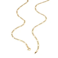 60cm (24") 2.5mm-3mm Width Hollow Figaro Chain in 10kt Yellow Gold