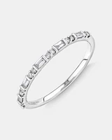 0.20 Carat TW Diamond Wedding Ring in 14kt White Gold