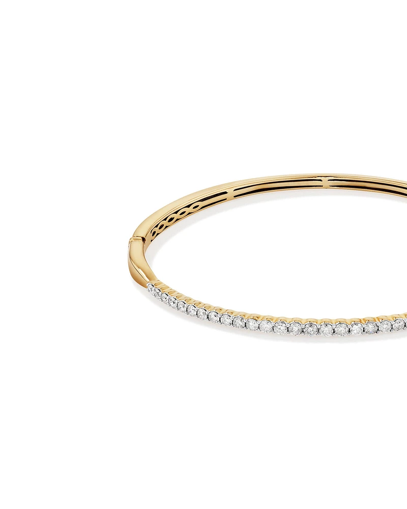 Bangle With 1 Carat TW Of Diamonds In 10kt Yellow Gold