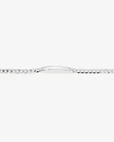 21cm (8.5") ID Curb Bracelet in Sterling Silver