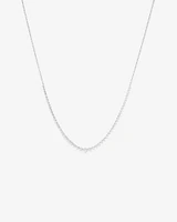 Carat TW Laboratory-Grown Diamond Tennis Necklace set in 10kt White Gold