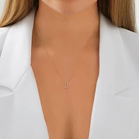 "K" Initial Necklace with 0.10 Carat TW of Diamonds in 10kt Yellow Gold