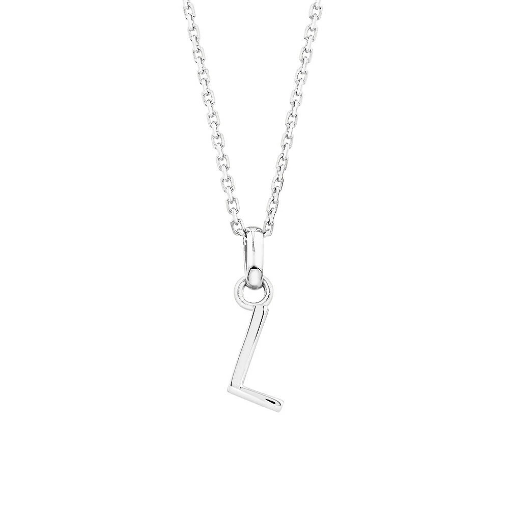 "U" Initial Pendant in Sterling Silver