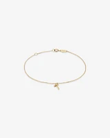 19cm (7.5") C Initial Bracelet in 10kt Yellow Gold