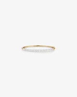 Hinged Bangle with 2 Carat TW of Diamonds in 14kt Yellow & White Gold
