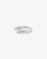 Bague Croissant Étroite en Argent Sterling