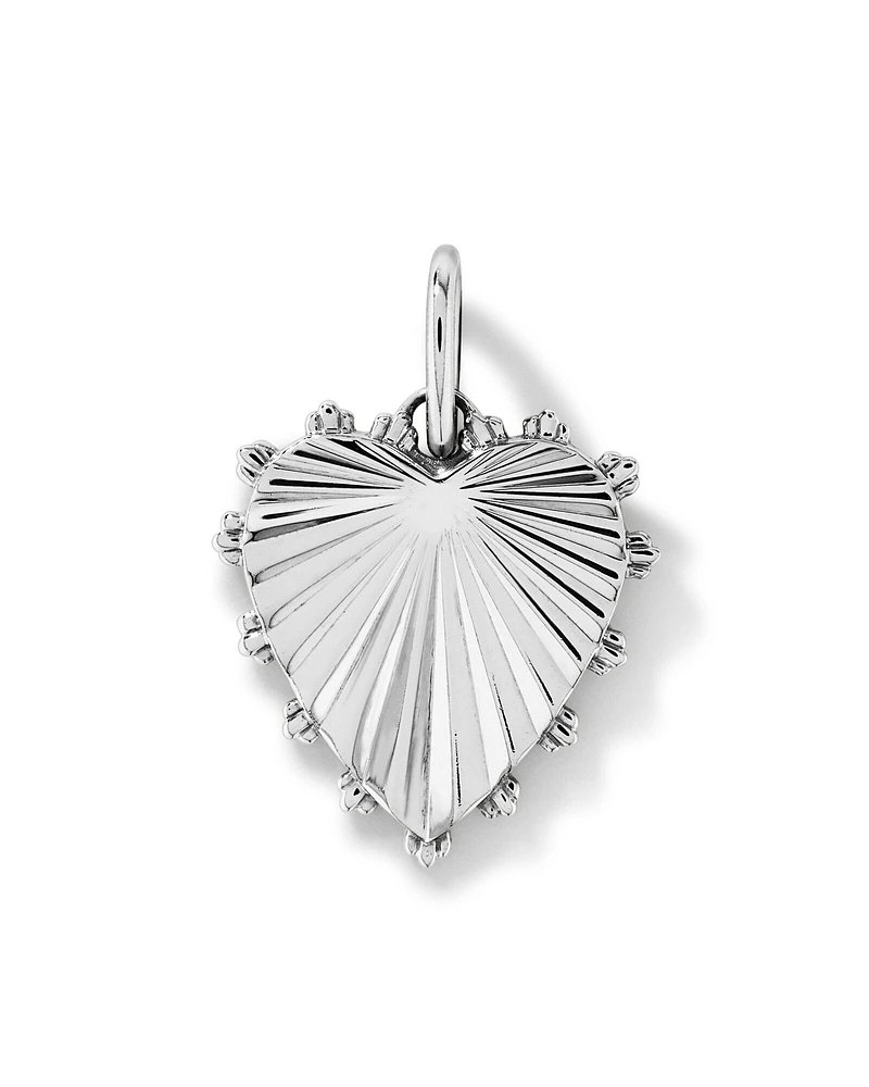 Sunray Love Heart Pendant in Sterling Silver