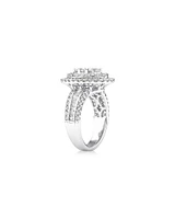 Oval Cluster Ring with 2.50 Carat TW of Diamonds in 14kt White Gold