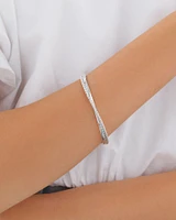 63mm Twist Bangle in Sterling Silver