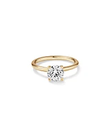 Carat TW Round Brilliant Laboratory-Grown Diamond Solitaire Engagement Ring in 14kt Gold