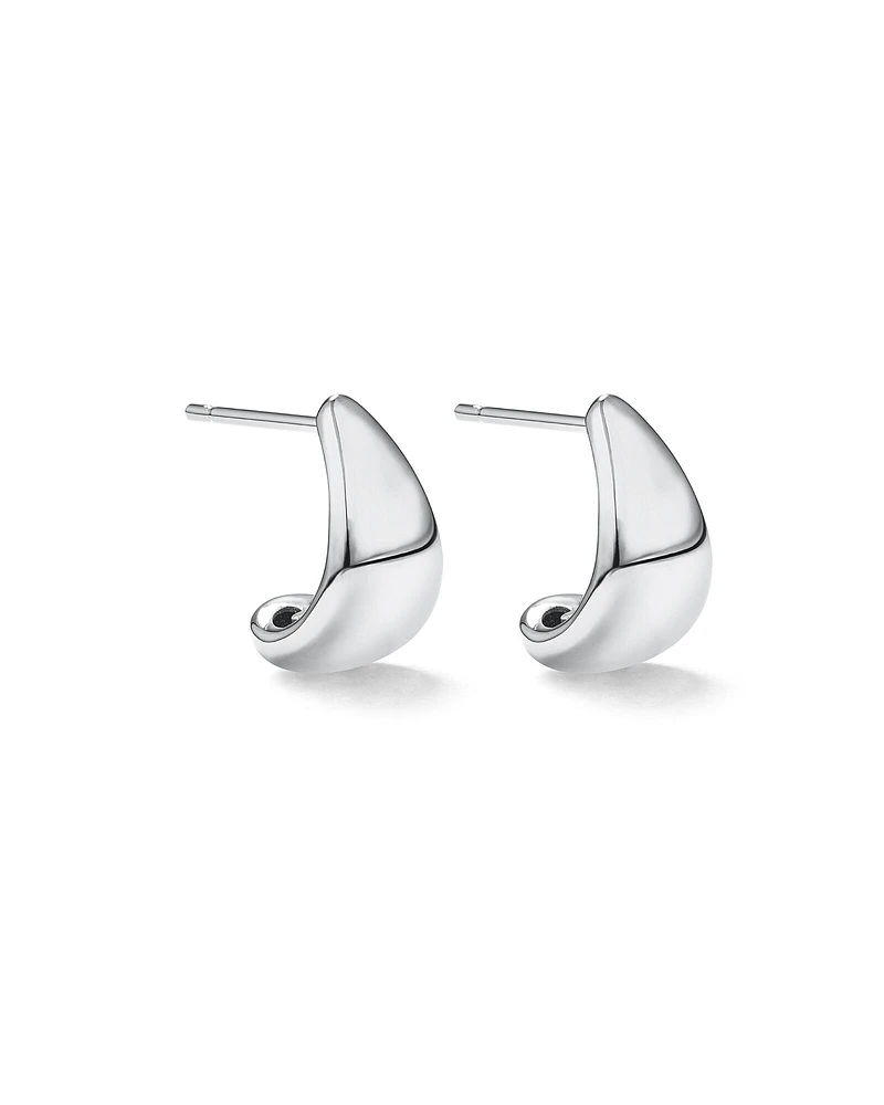 Boucles d'oreilles demi-créoles en argent sterling