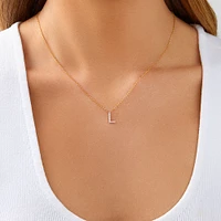 "K" Initial Necklace with 0.10 Carat TW of Diamonds in 10kt Yellow Gold