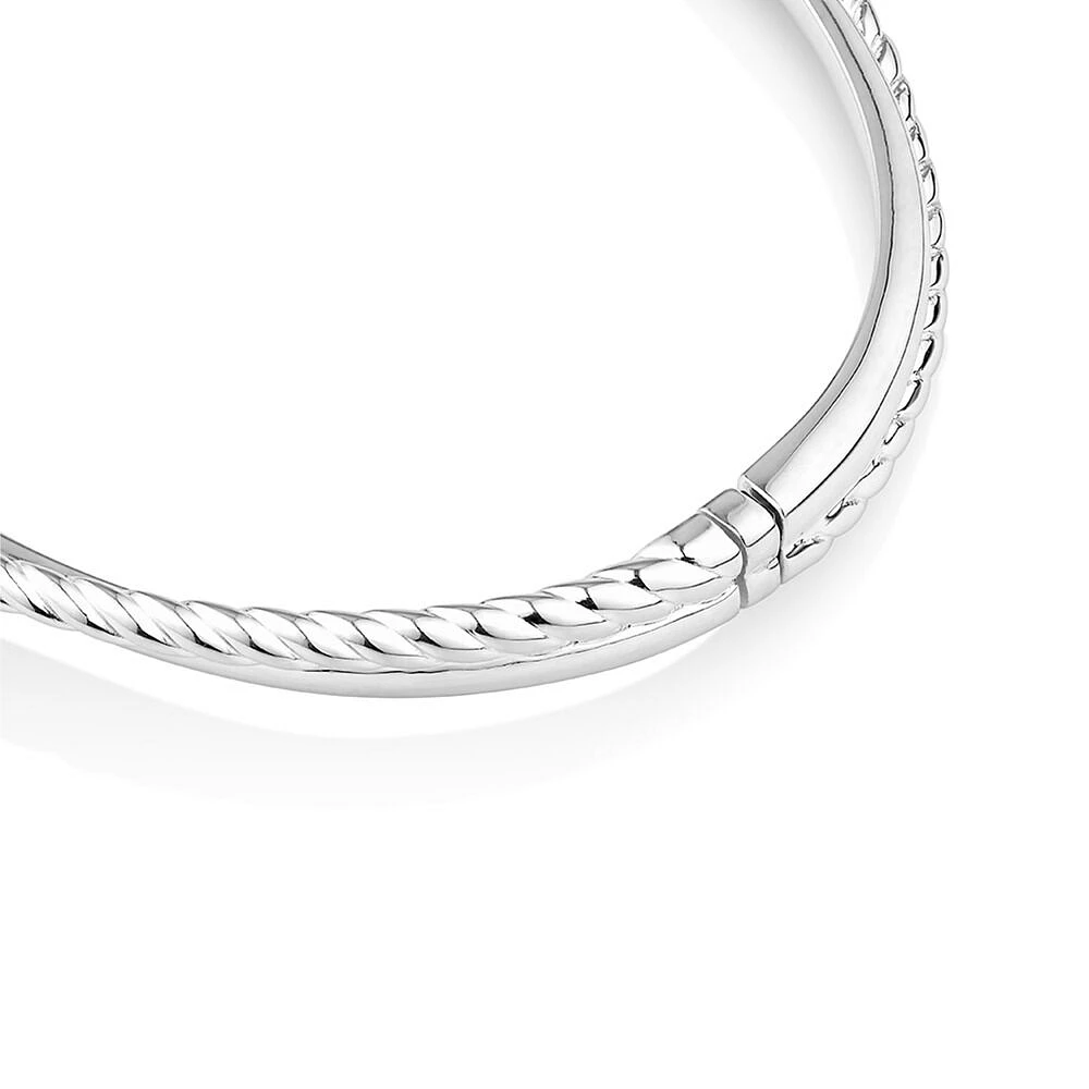 63mm Twist Bangle in Sterling Silver