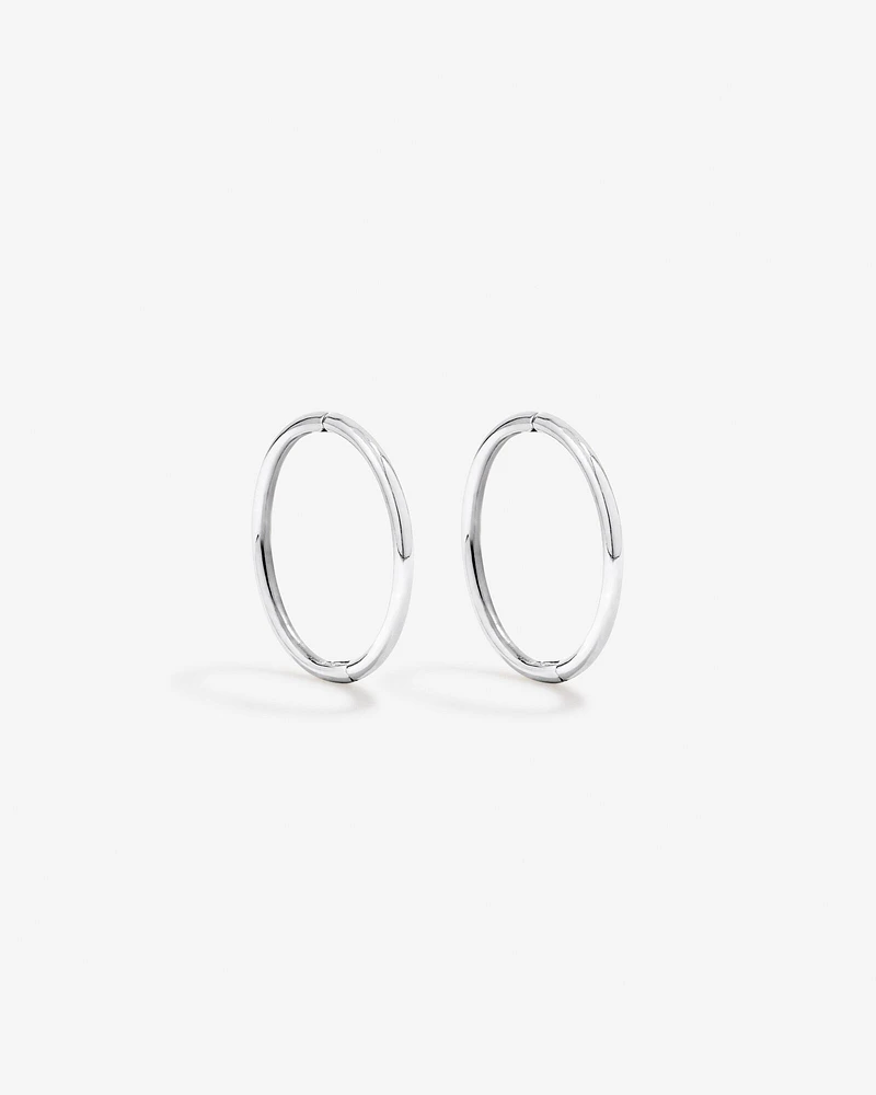 14mm Sleeper Earrings in Sterling Silver