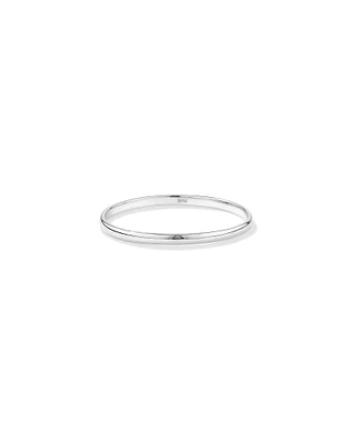 3.7mm Width Solid Round Baby Bangle in Sterling Silver