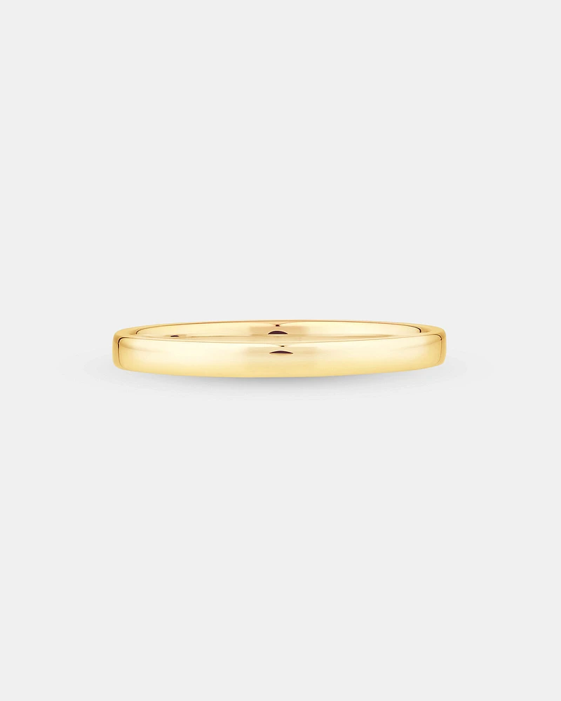 2mm Lite Half Round Wedding Band in 10kt Gold