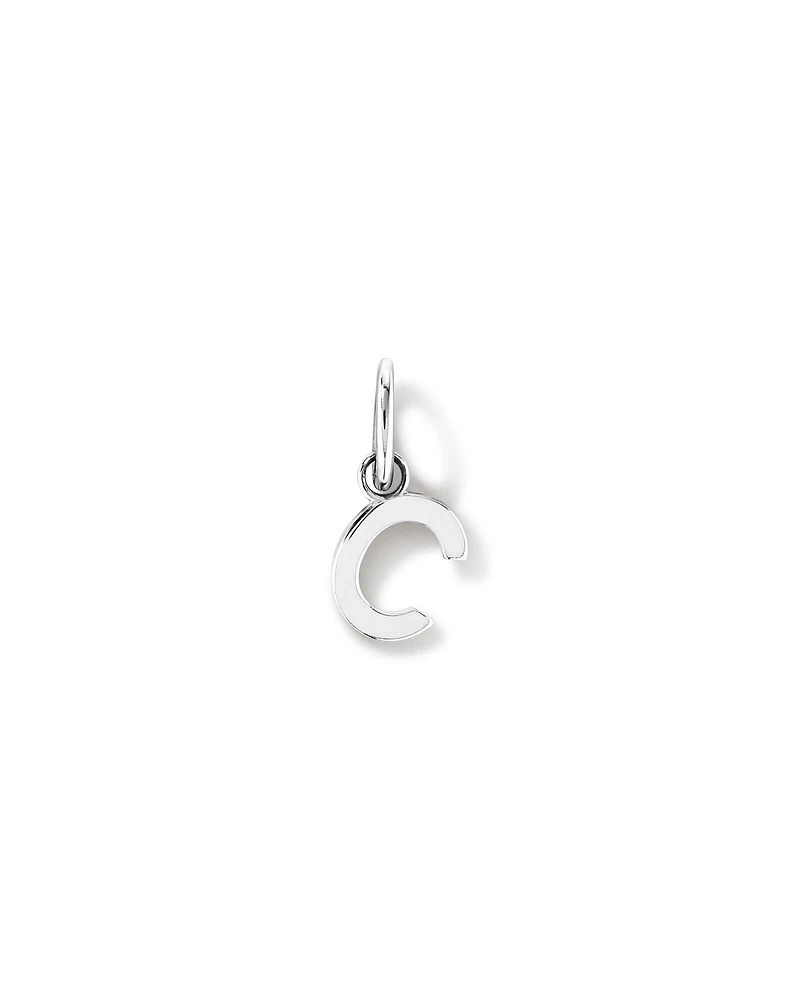 Letter U Initial Pendant in Sterling Silver