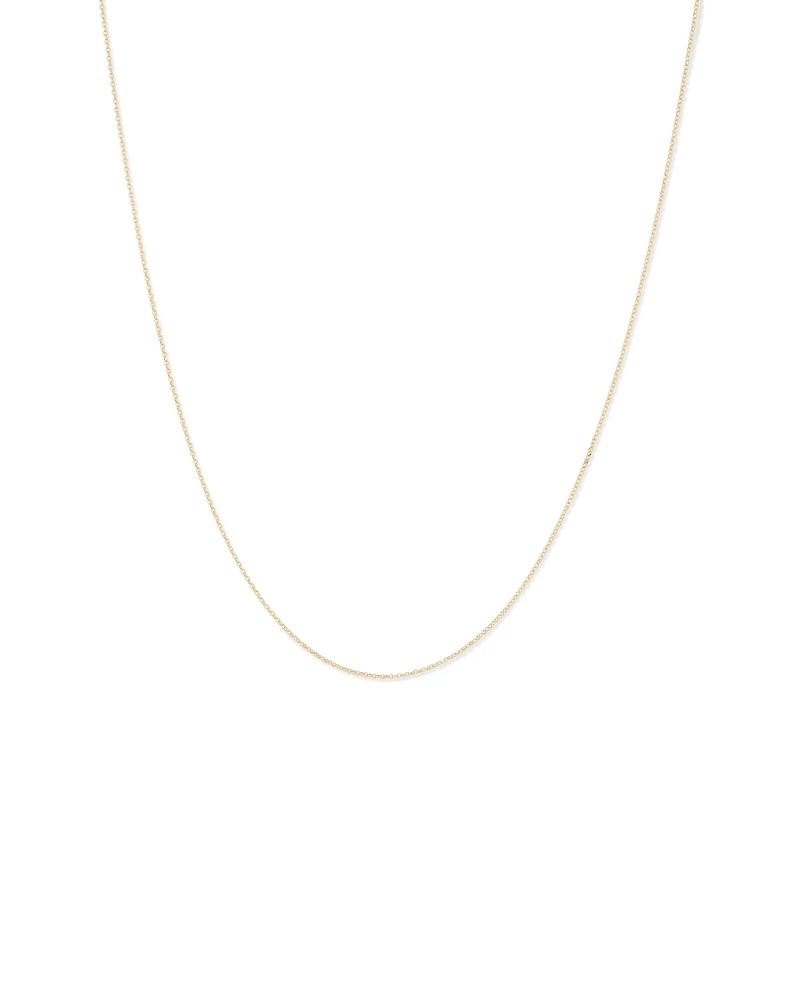 45cm (18") 1mm-1.5mm Width Solid Belcher Chain in 10kt Rose Gold