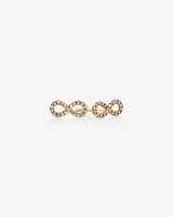 Mini Infinity Earrings with Diamonds in 10kt Yellow Gold