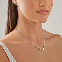 2.00 Carat TW Graduated Diamond Necklace in 14kt White Gold