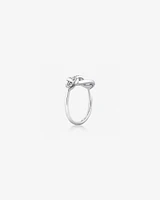 Knots Ring with Diamonds in Sterling Silver